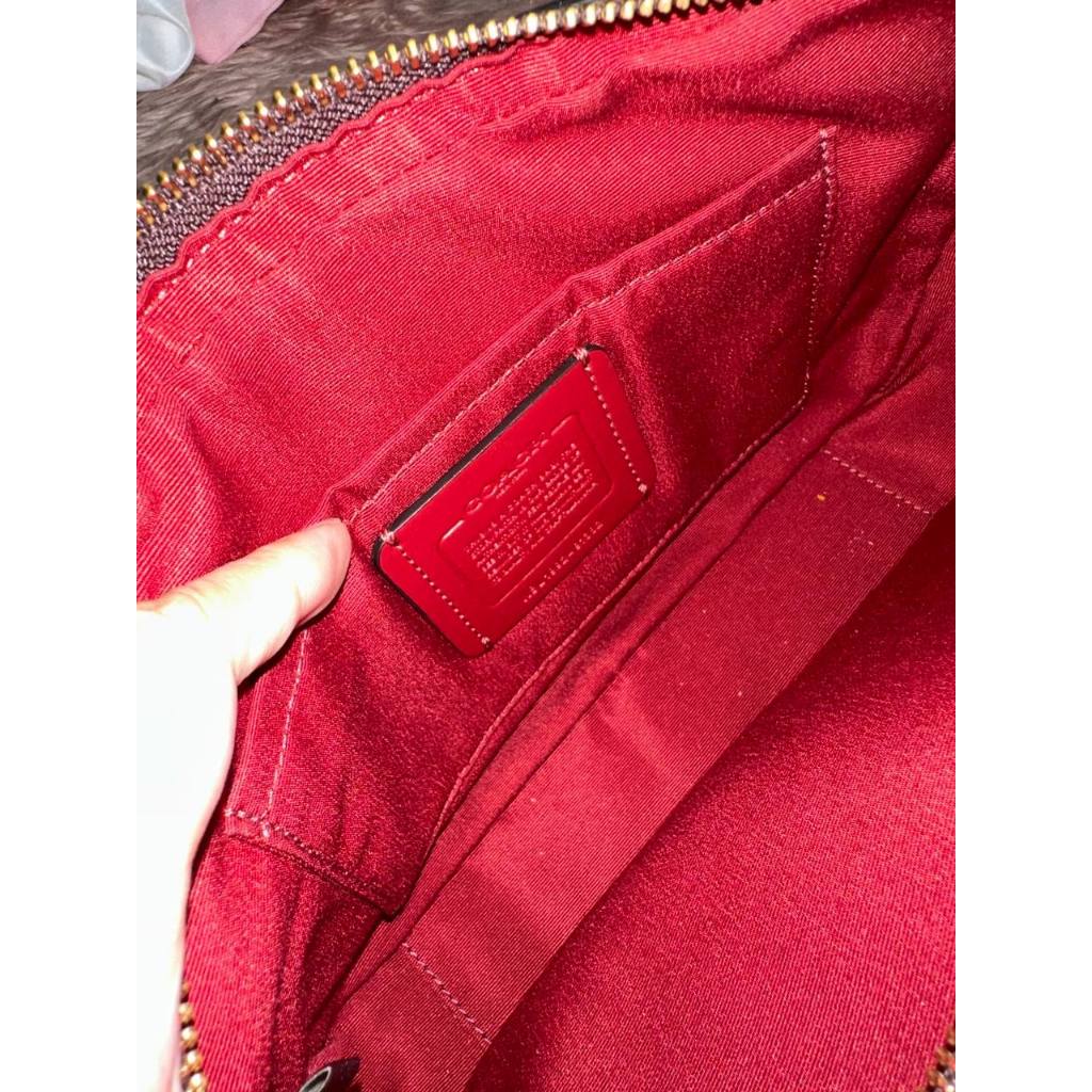 ORIG Preloved CCH Rare Jes Crossbody Double Zip Bag In Colorblock Red
