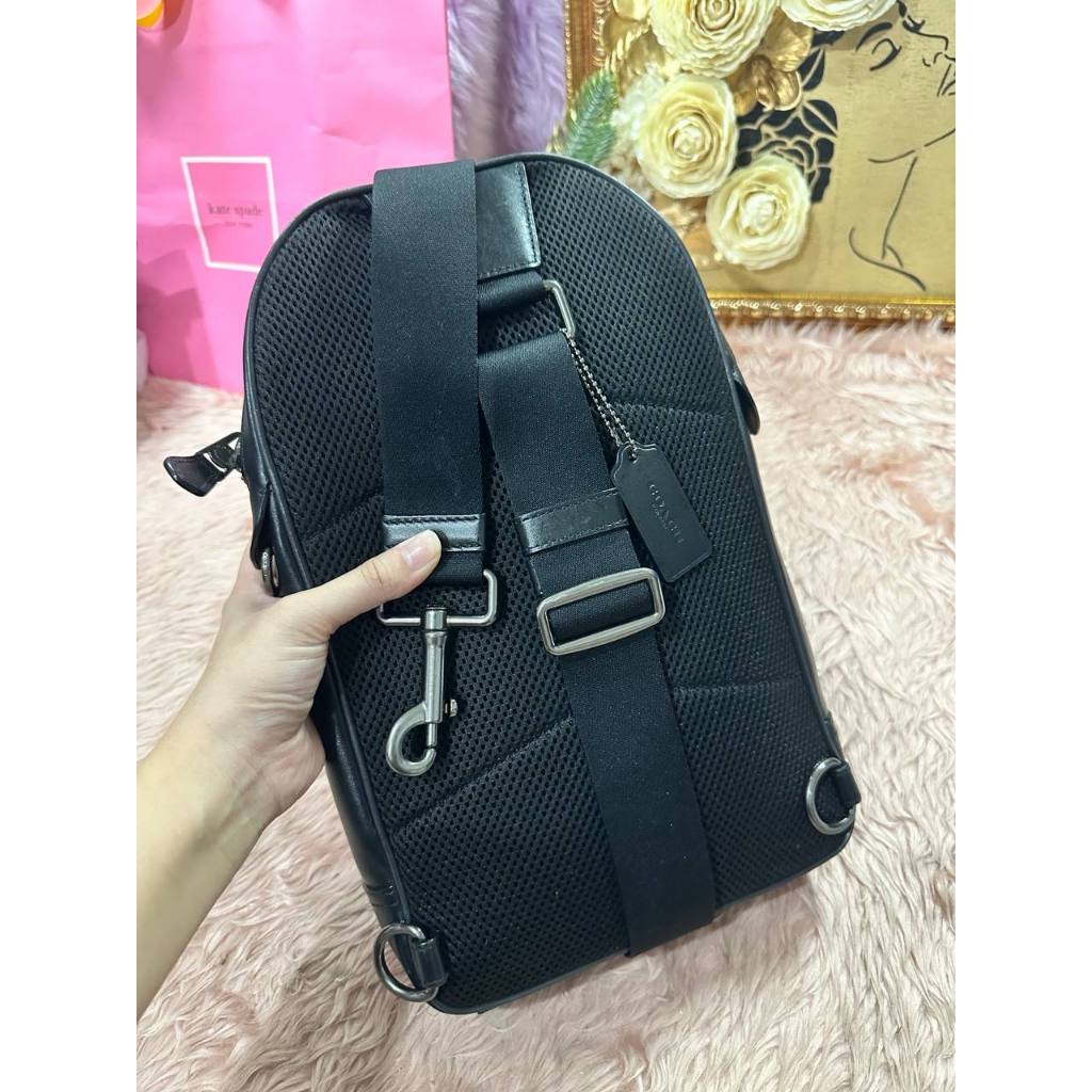 ORIG Preloved CCH Graham Pack In Signature Canvas Black Men Body Bag