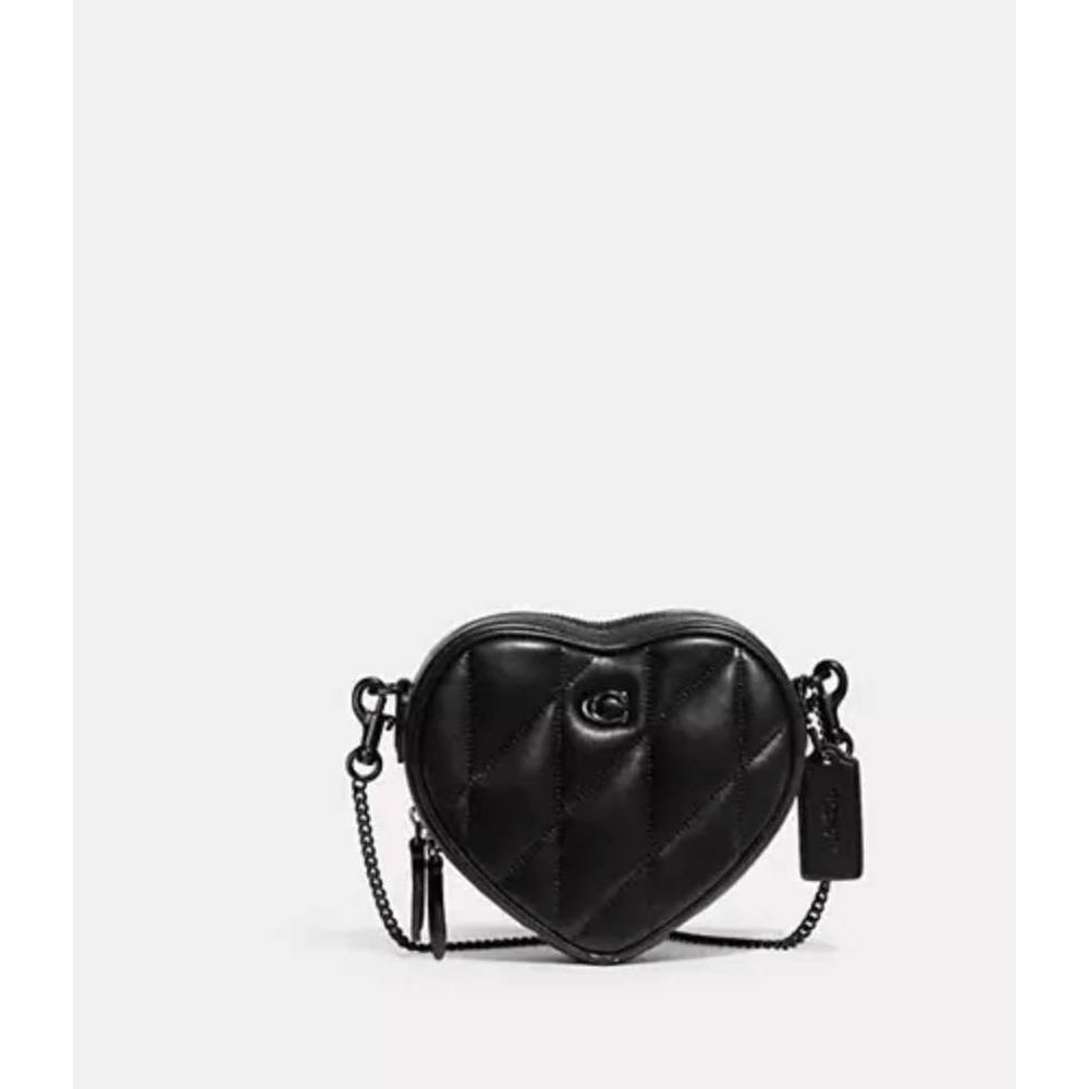 ORIG & IMPORTED CCH Heart Crossbody Black Mini Bag 14 With Pillow Quilting