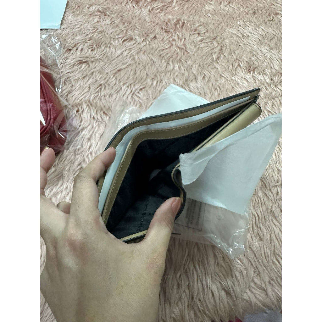 ORIG & IMPORTED MK Cooper Billfold Coin Pocket Bifold Yellow Leather Men's Wallet