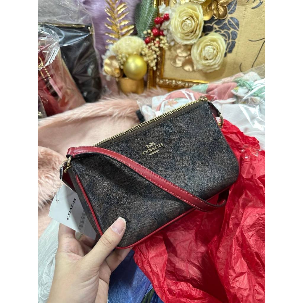 ORIG & IMPORTED CCH Nolita 19 Wristlet Small Brown/Red Bag