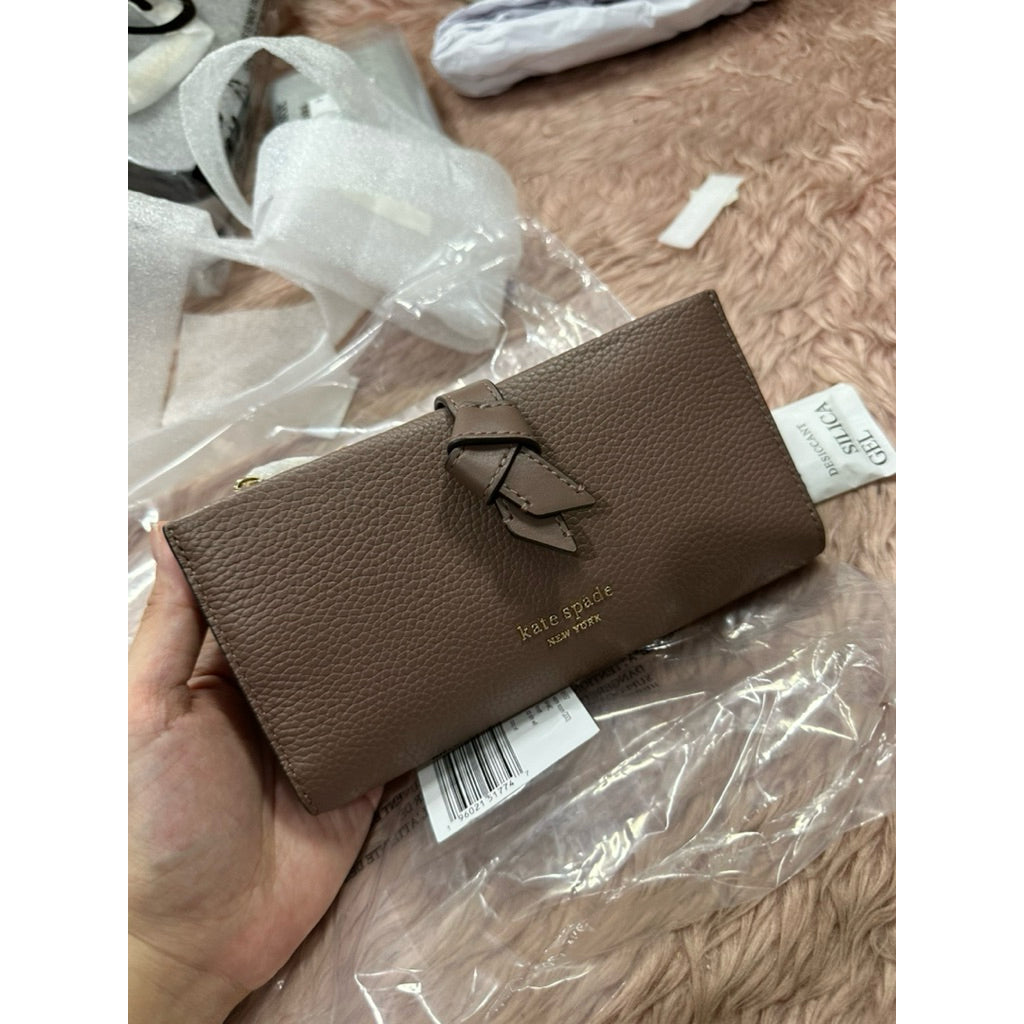 ORIG & IMPORTED KS Knott Zip Slim Long Wallet Brown