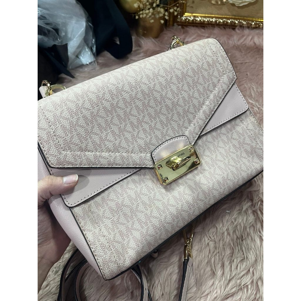 ORIG Preloved MICHAEL KORS MK Sloan Medium Top Handle Satchel Pink Bag