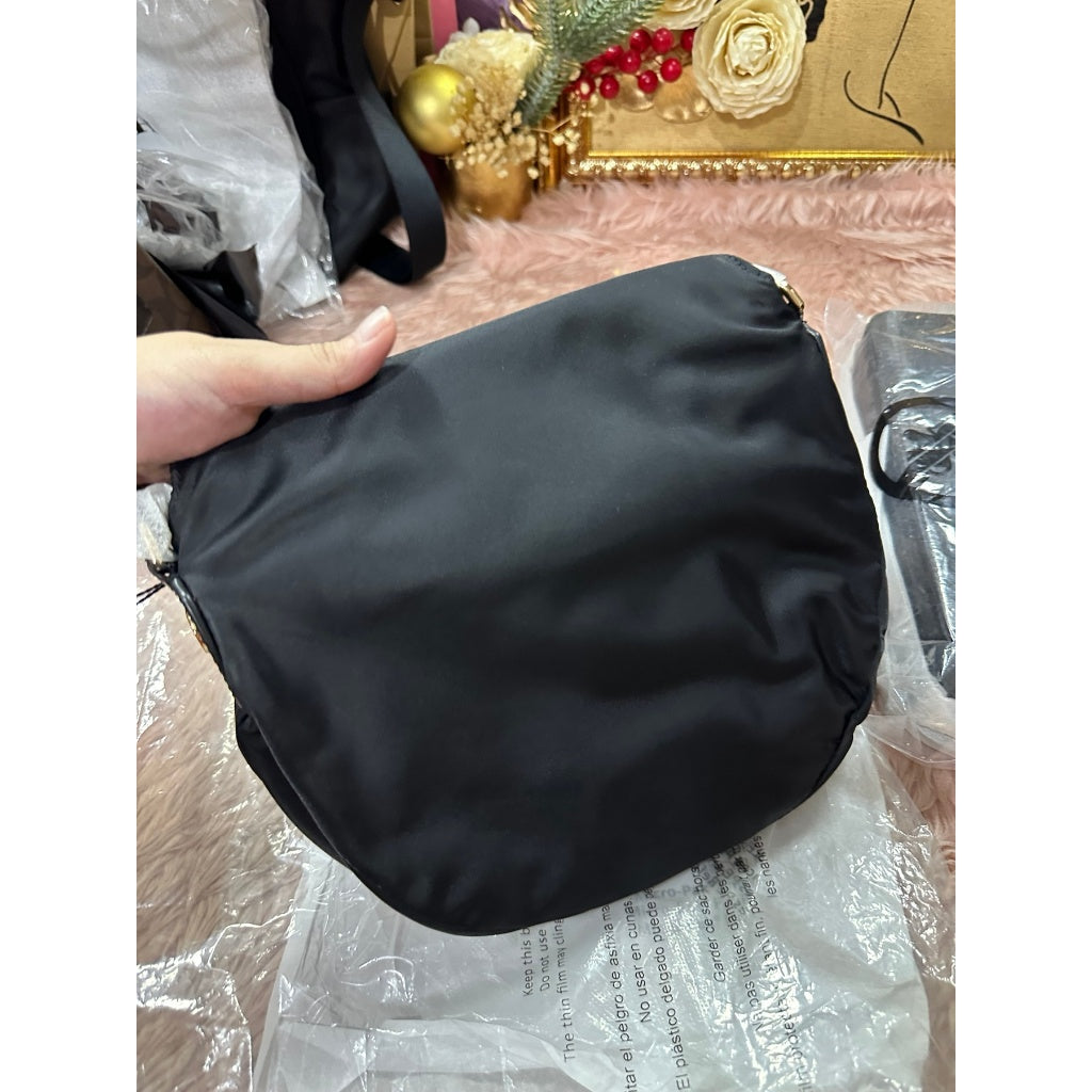ORIG & IMPORTED MJ Preppy Nylon Mini Natasha Crossbody Bag Black