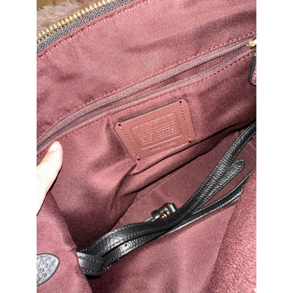 ORIG Preloved CCH Kacey Satchel Medium bag Signature Brown Black