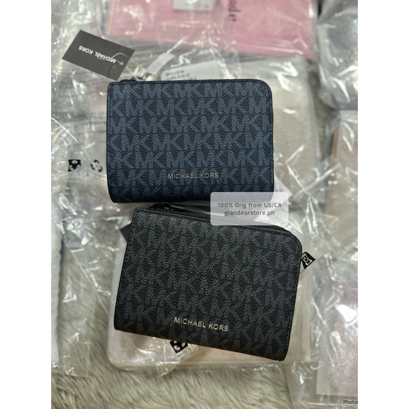 ORIG & IMPORTED MK Cooper Signature Logo Folio Men’s Coin Bifold Wallet blue black