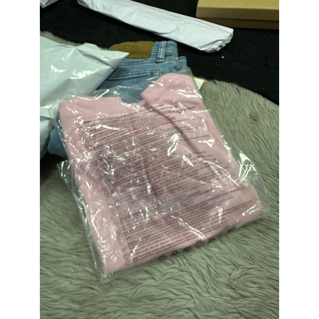 ORIG & IMPORTED Ralph RL Cotton Jersey Crewneck Tee in Garden Pink Kids