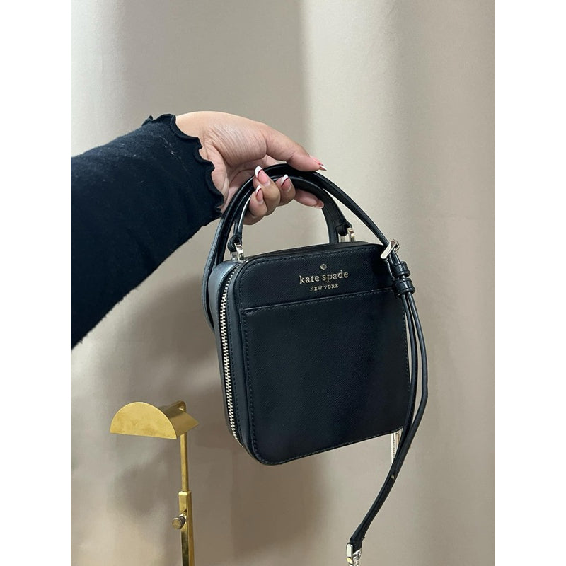 ORIG & IMPORTED KS Daisy Vanity Crossbody Bag in Lilac & Black