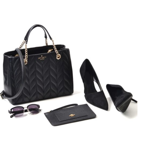 ORIG PRELOVED  KS Meena Briar Lane Quilted Crossbody Bag Black