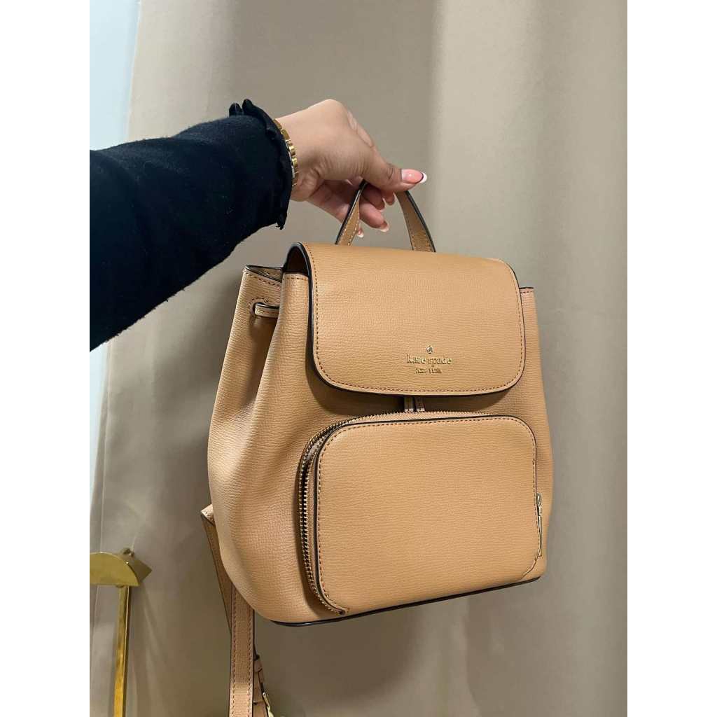 ORIG PRELOVED  KS Darcy Camel Leather Backpack Brown Bag