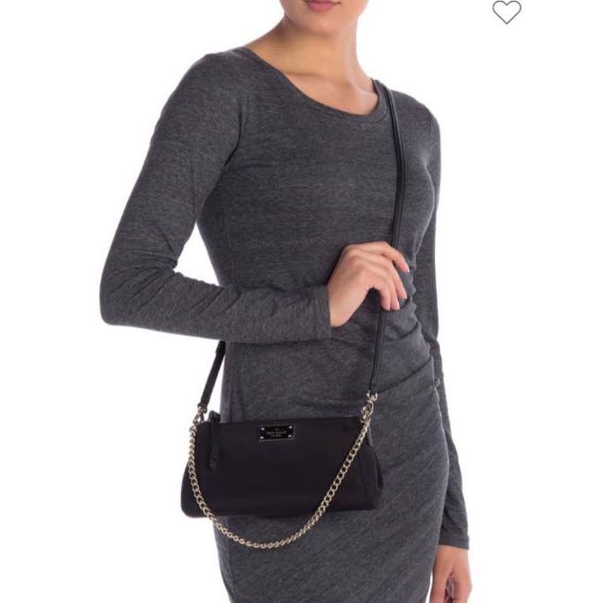 ORIG PRELOVED  KS Wilson Road Jane Small Shoulder Crossbody Nylon Black Bag