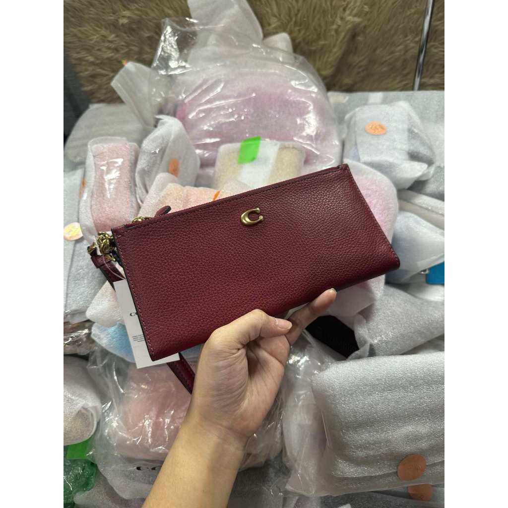 ORIG & IMPORTED CCH RARE Retail Double Zip Long Phone Wallet Phone Wristlet Cherry Red