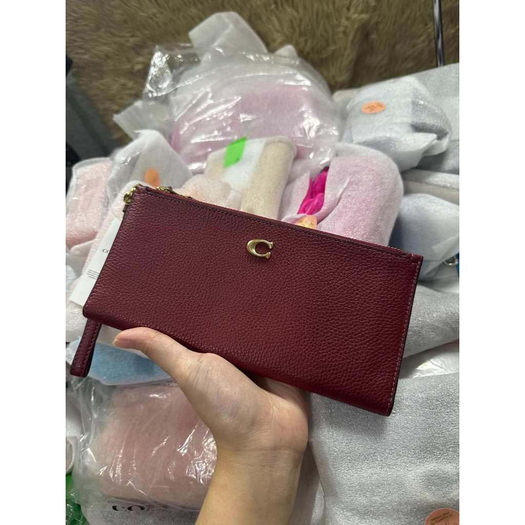 ORIG & IMPORTED CCH RARE Retail Double Zip Long Phone Wallet Phone Wristlet Cherry Red