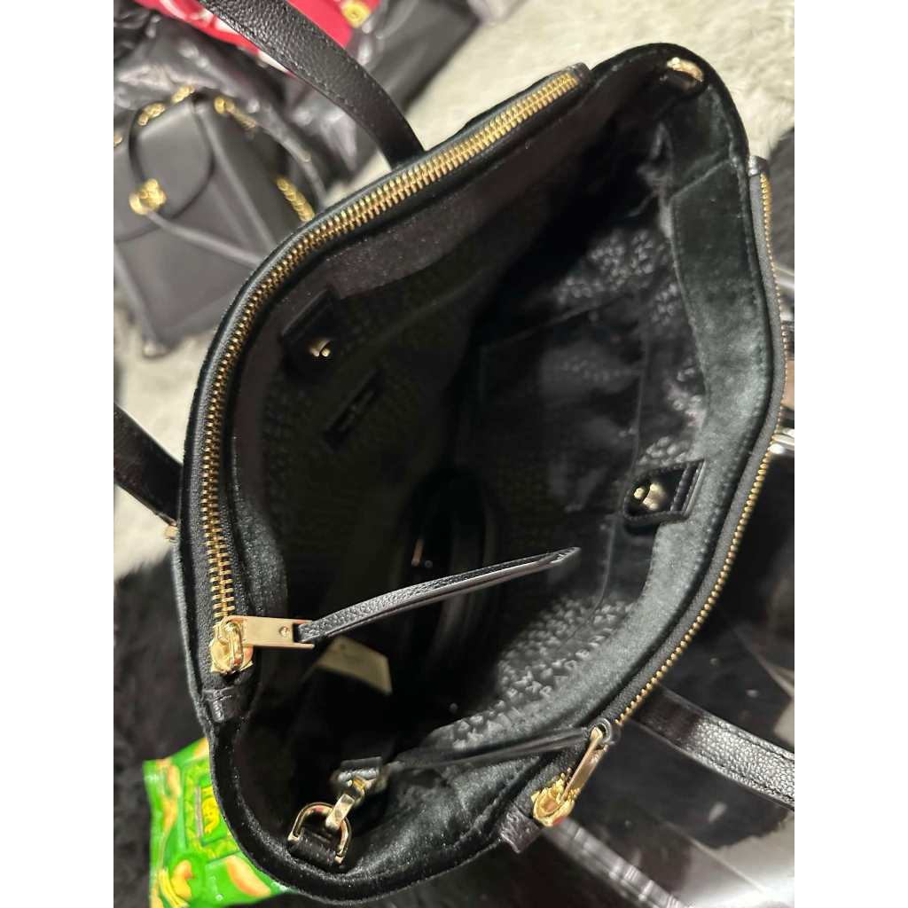 ORIG & IMPORTED KS Dawn Place Velvet Small Kona Satchel Black Bag