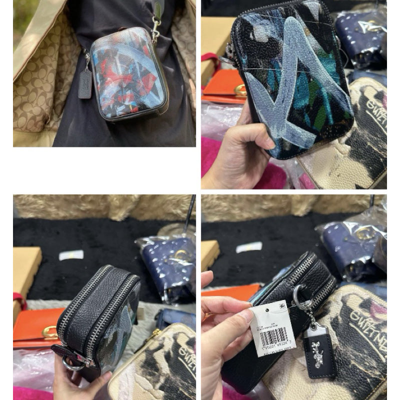 ORIG CCH MEN RETAIL SMALL CHARTER BELT BAG, TABBY, MINT PHONE BAG