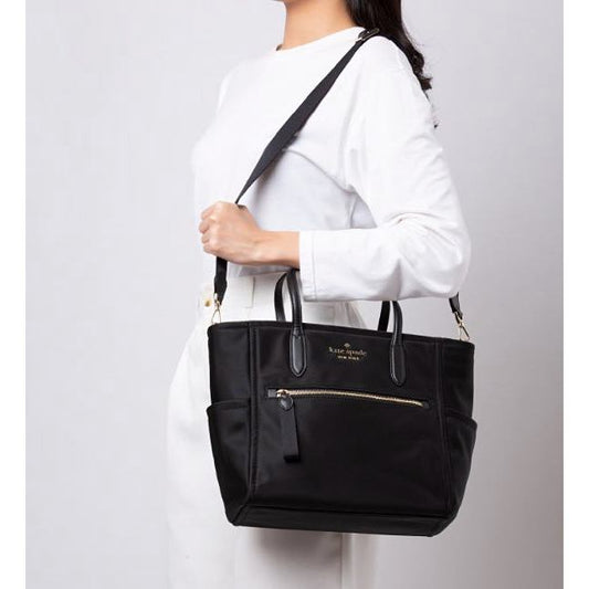 ORIG Preloved KS Chelsea Medium Satchel Nylon Bag - Black