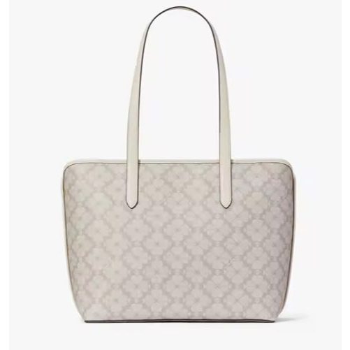 ORIG & IMPORTED KS Signature Spade Flower Large Tote Bag Beige