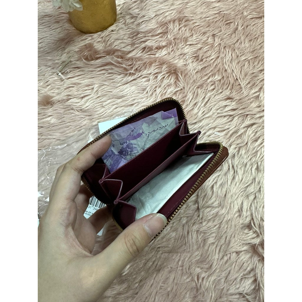 ORIG & IMPORTED CCH Retail Small Zip Around Card Case Wallet Brown/Tan