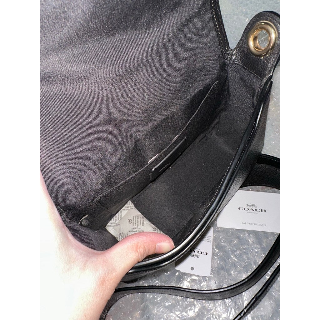 ORIG Preloved CCH RARE Small Jes Messenger Flap Black Bag