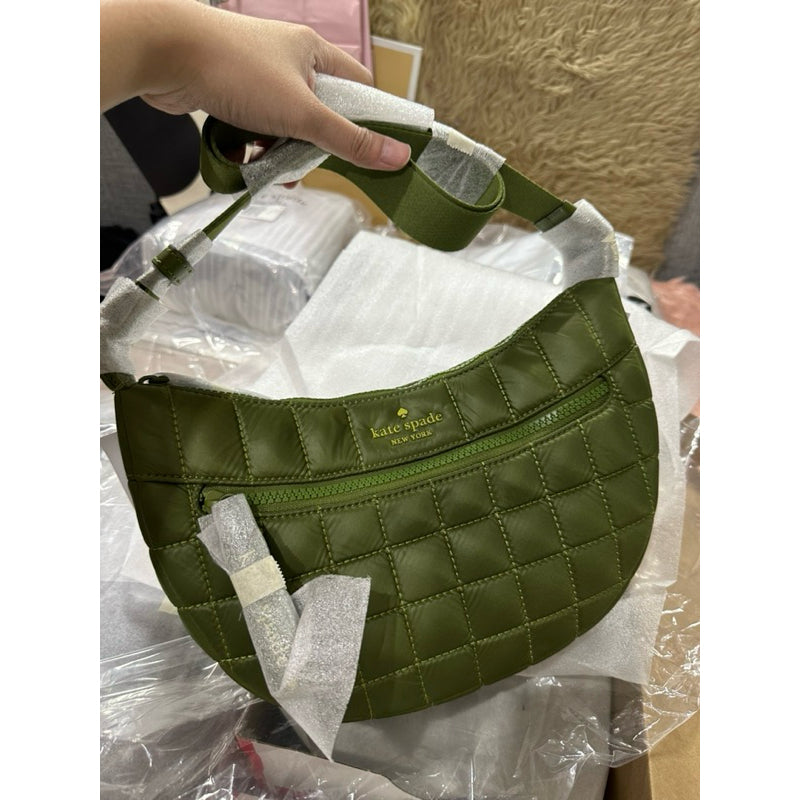 ORIG & IMPORTED KS Camden Quilted Sling Black Green Bag Red Maroon