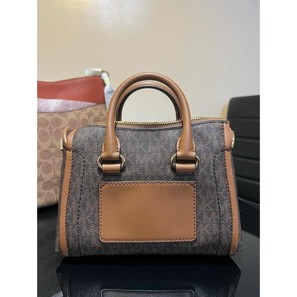 ORIG & IMPORTED MK Carine Extra-Small Mini Logo Satchel Brown Bag