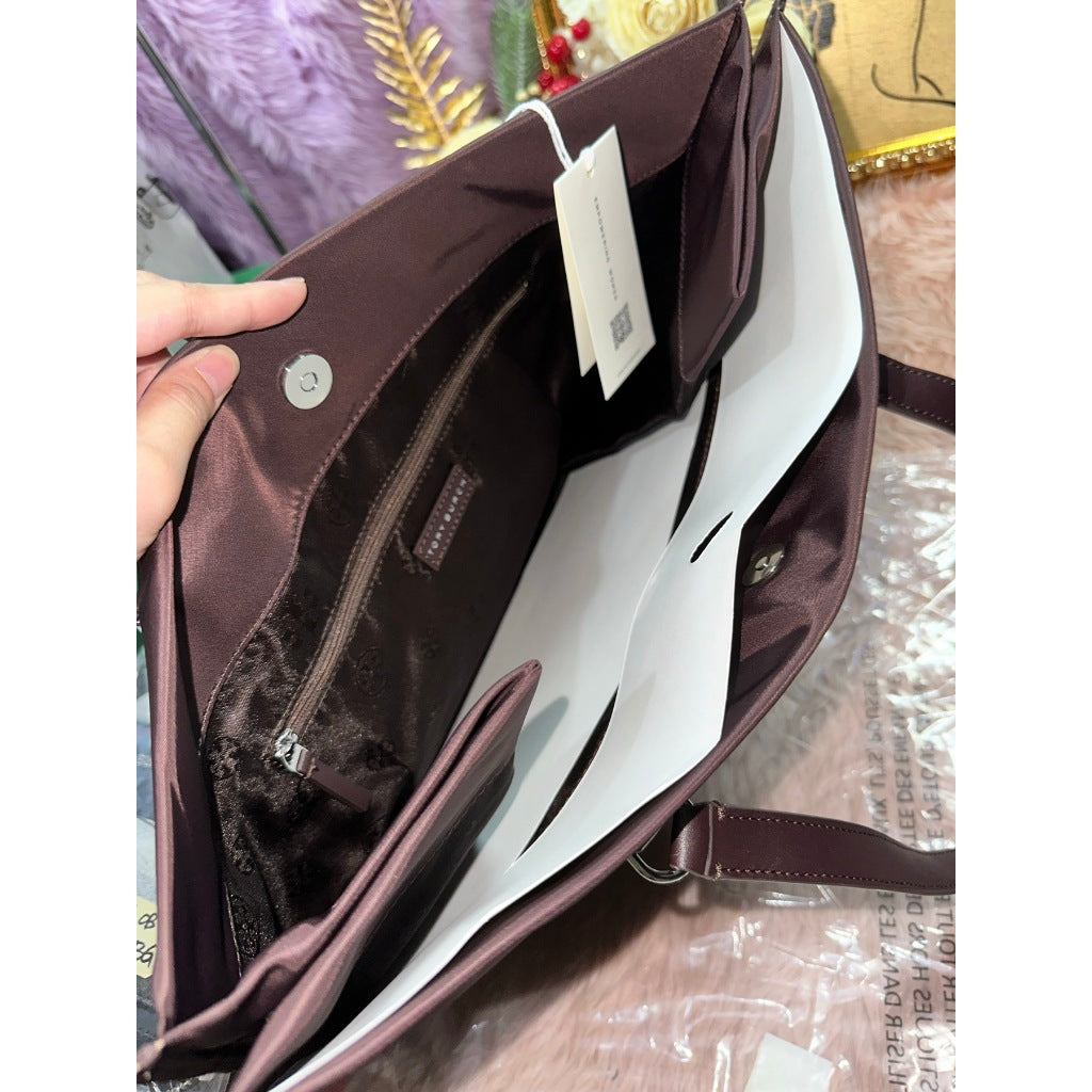 ORIG & IMPORTED TB Ella Large Nylon Tote Bag Maroon Tempranillo