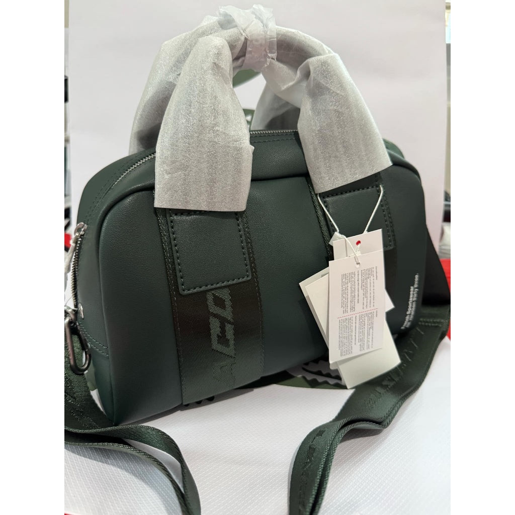 ORIG & IMPORTED LCT Unisex Contrast Inscriptions Gym Green Duffle Satchel Bag