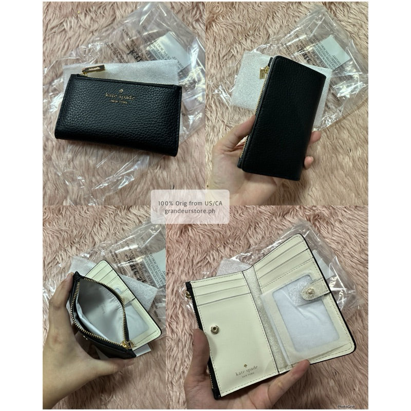 ORIG & IMPORTED KS Leila Julia Small Slim BiFold Wallet Black/Brown/Pink/White