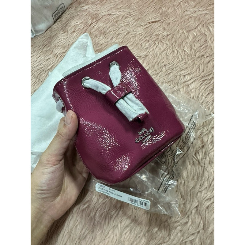 ORIG & IMPORTED CCH Drawstring Wristlet Red Pink Wallet