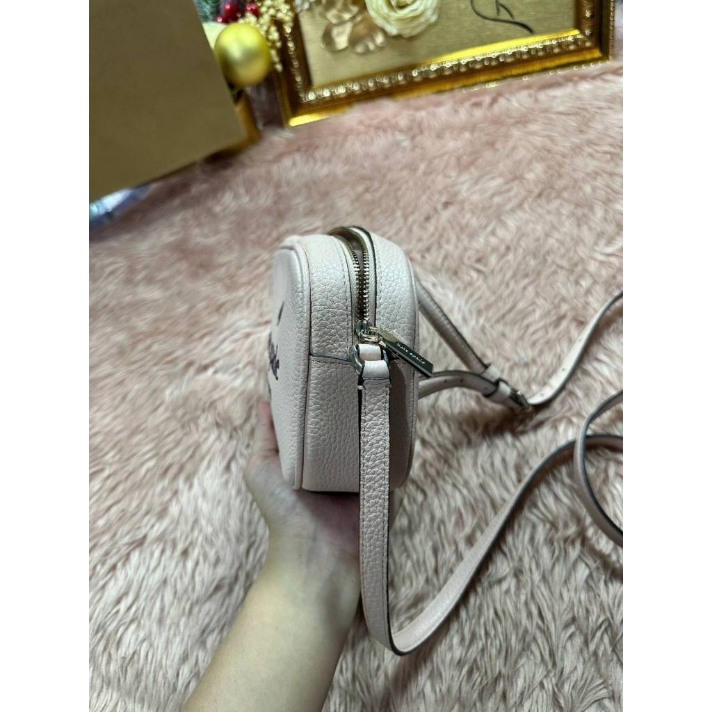 ORIG & IMPORTED Preloved KS Glitter On Mini Camera Bag Pink