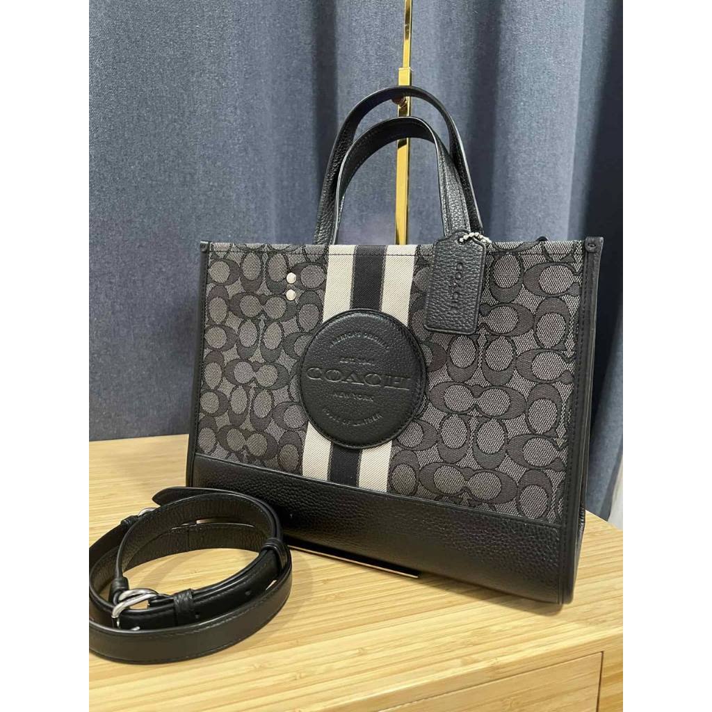 ORIG Preloved CCH Dempsey Carryall Black Bag In Signature Jacquard