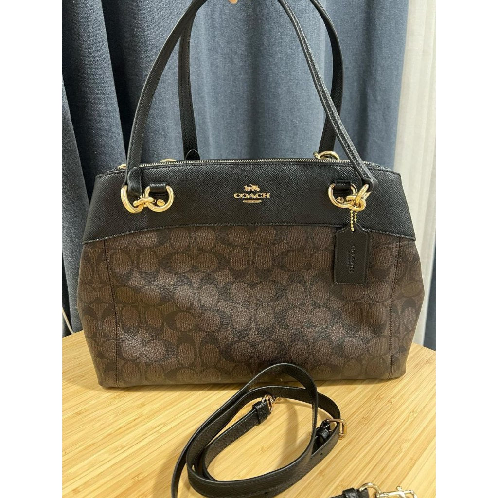 ORIG Preloved CCH Large Brooke Carryall Shoulder Bag Brown