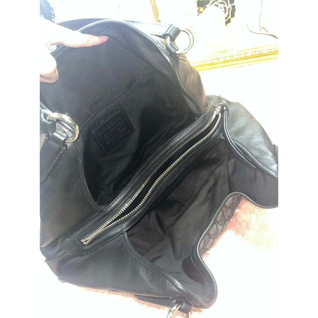 ORIG Preloved CCH Carlyle Shoulder Hobo Bag Black jacquard