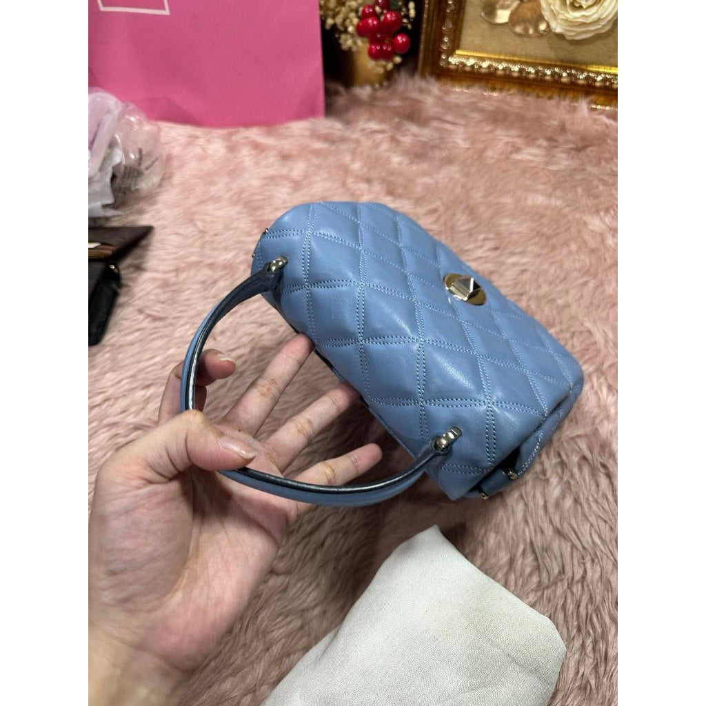 ORIG Preloved KS Natalia Square Crossbody Handbag Blue Small Bag
