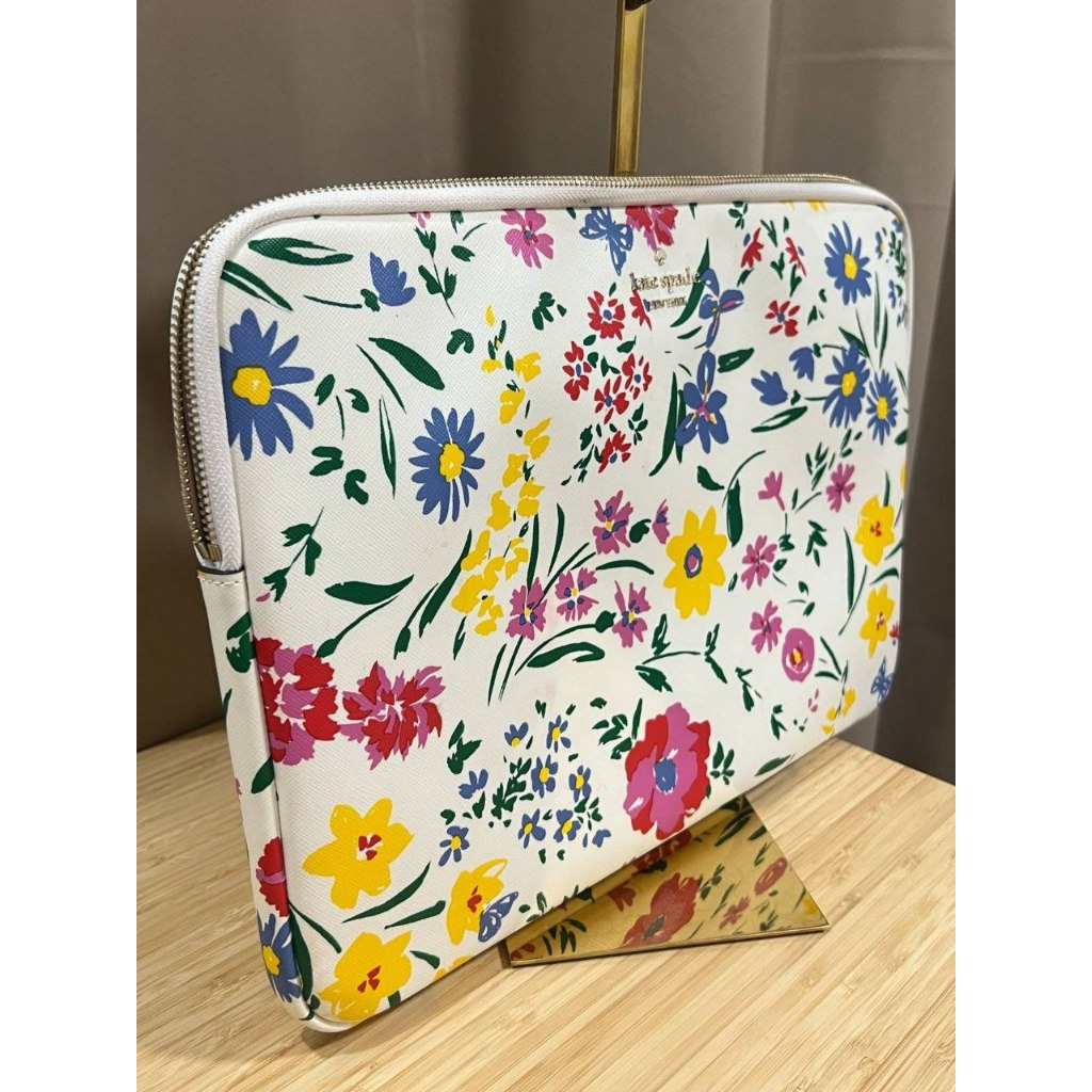 ORIG Preloved KS Garden Bouquet Laptop Sleeve White Floral