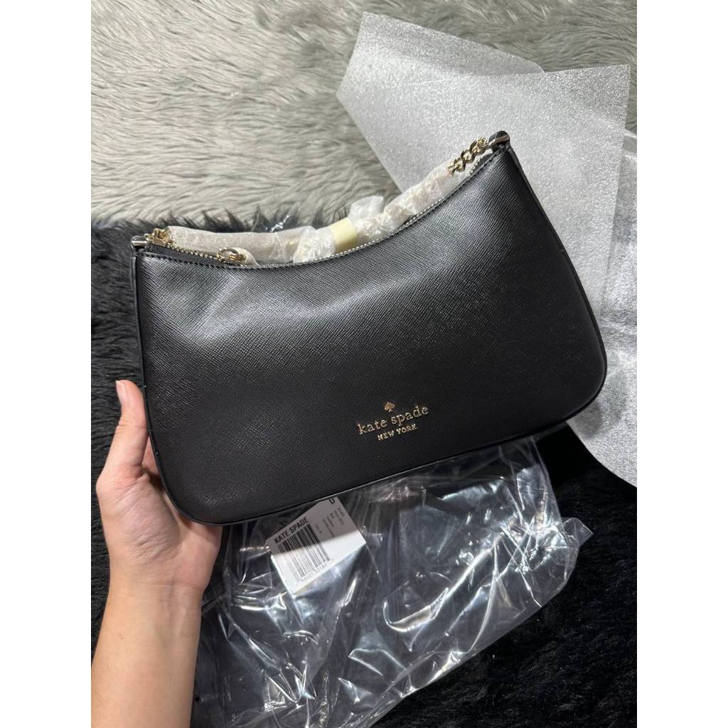 ORIG & IMPORTED KS Madison Saffiano Leather Convertible Crossbody Bag Black