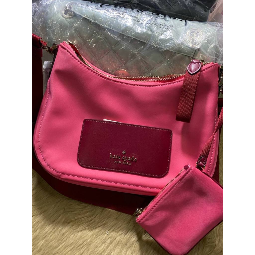 ORIG & IMPORTED KS Chelsea Nylon Bag w/ Coin Purse Pink