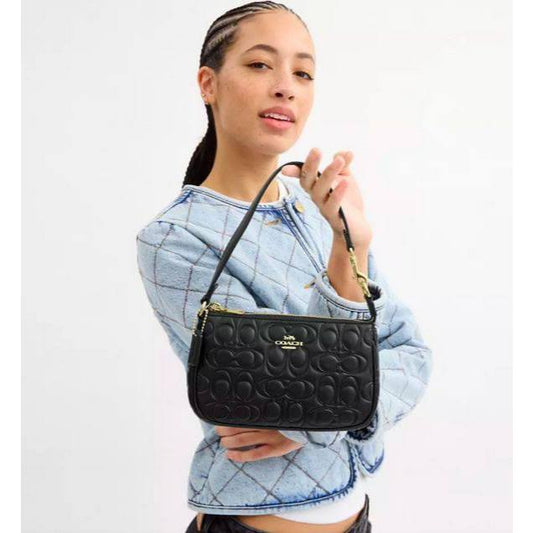 ORIG Preloved CCH Nolita 19 In Signature Leather Black Small Bag