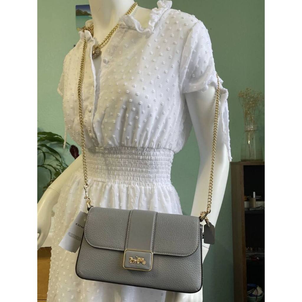 ORIG & IMPORTED CCH Mini Grace Crossbody Grey Shoulder Chain Bag