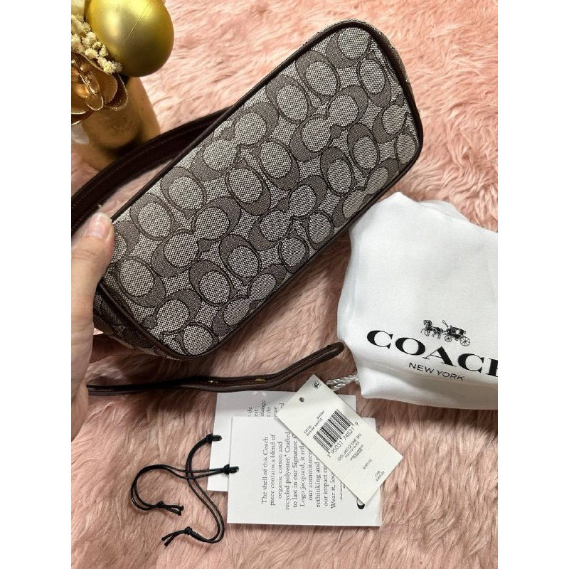 ORIG Preloved CCH RARE Retail Demi Bag In Signature Jacquard Brown Bag