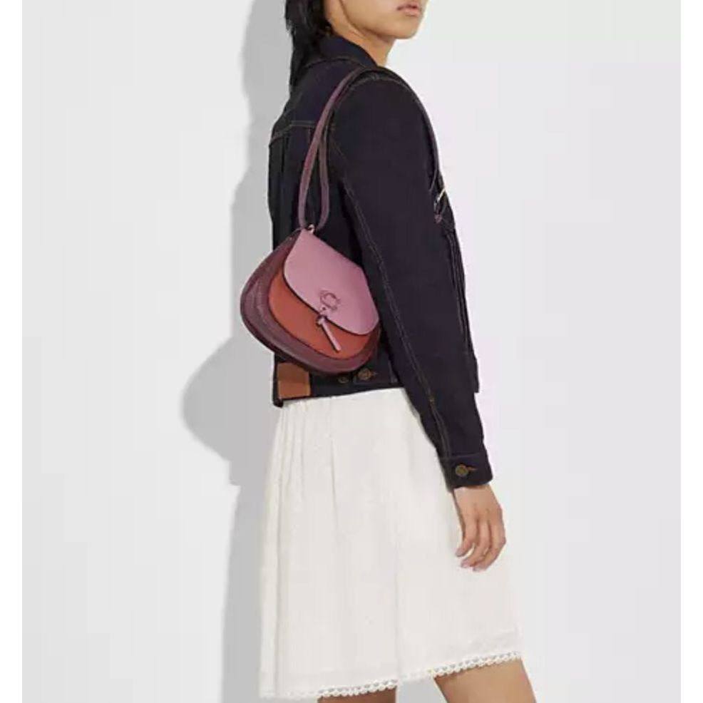 ORIG Preloved CCH Remi Saddle In Colorblock Pink Small Bag