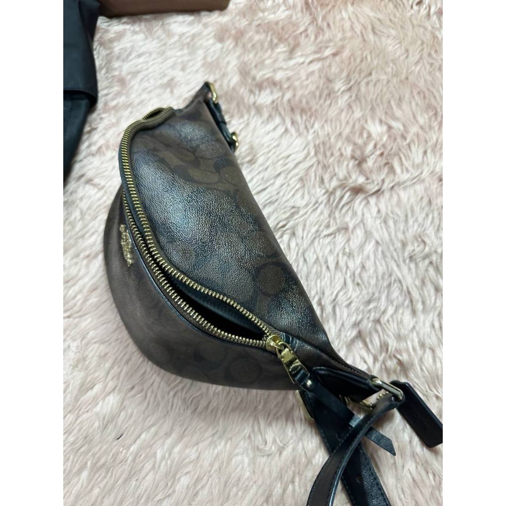ORIG Preloved CCH Brown Belt Bag In Signature Canvas