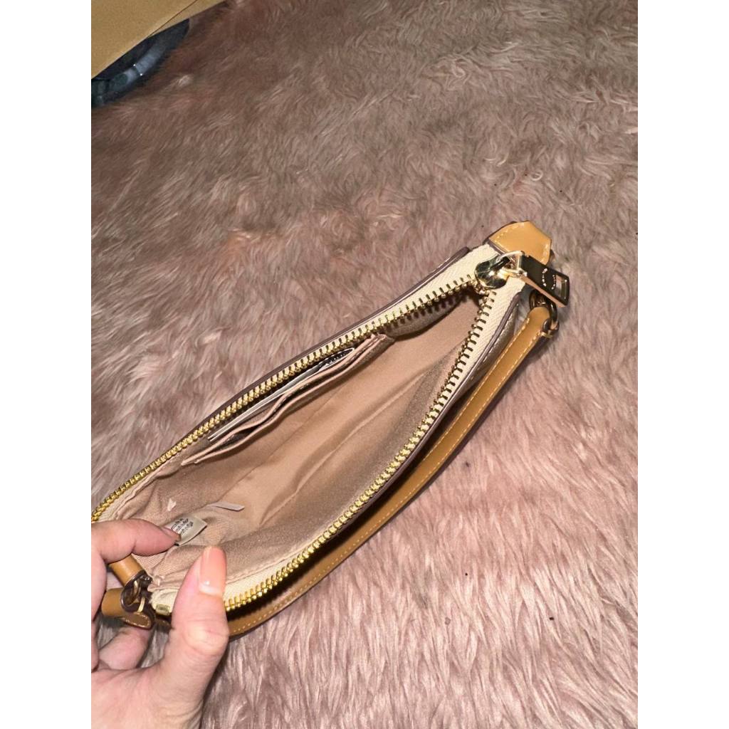 ORIG Preloved CCH Nolita 19 In Signature Canvas Small Khaki Saddle Bag