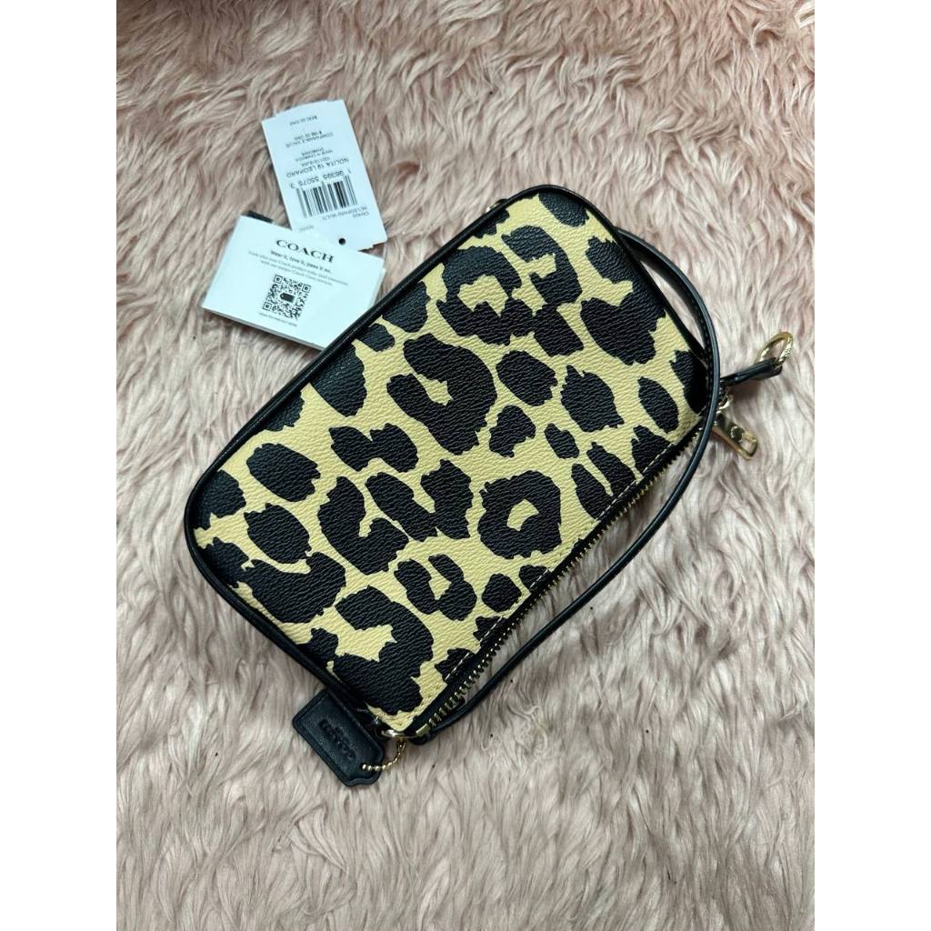 ORIG Preloved CCH Nolita 19 In Signature Canvas Small Leopard Print Brown Bag