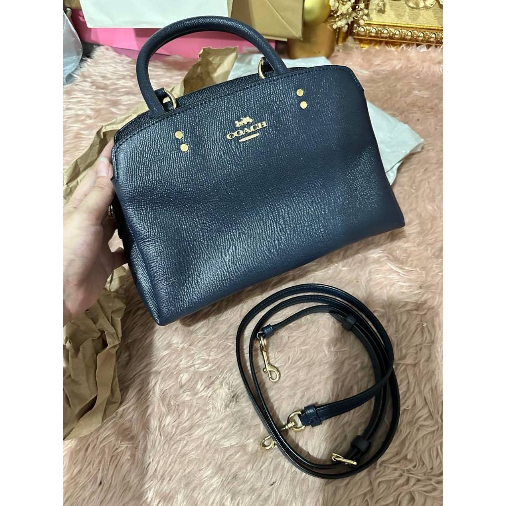 ORIG Preloved CCH Mini Lillie Carryall Satchel Bag Navy Blue