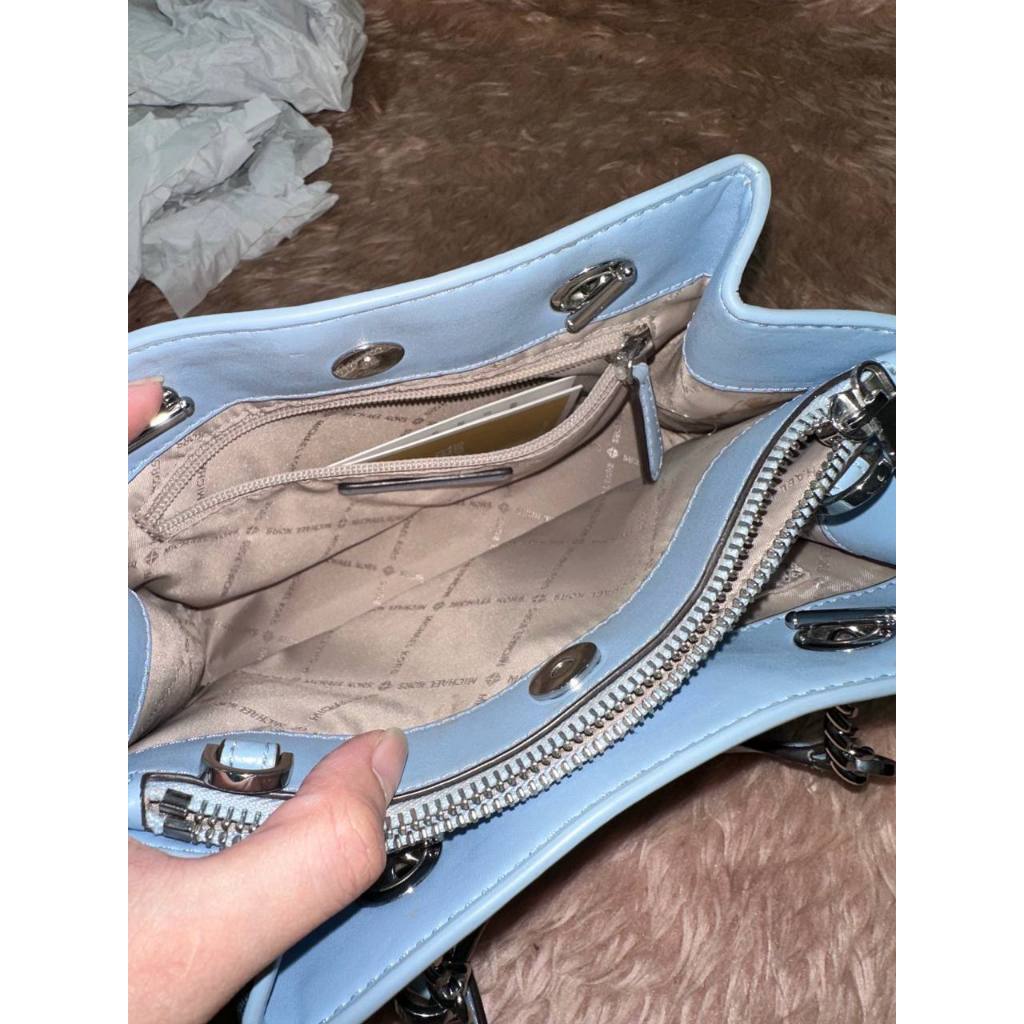ORIG Preloved MK Teagan Small Crossbody Small Blue Bag