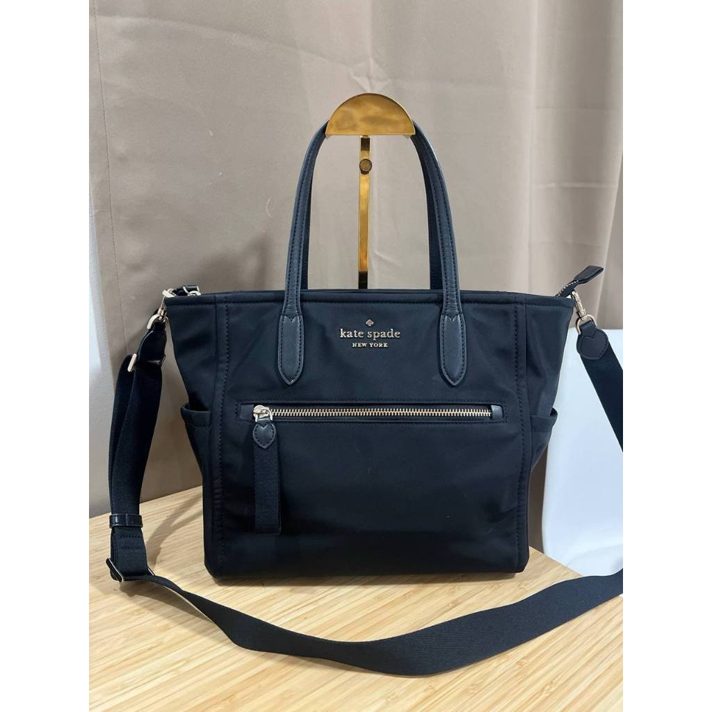 ORIG Preloved KS Chelsea Medium Satchel Nylon Black Bag
