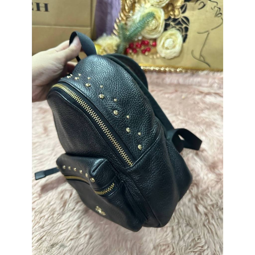ORIG Preloved CCH Mini Charlie Backpack with studs small black bag
