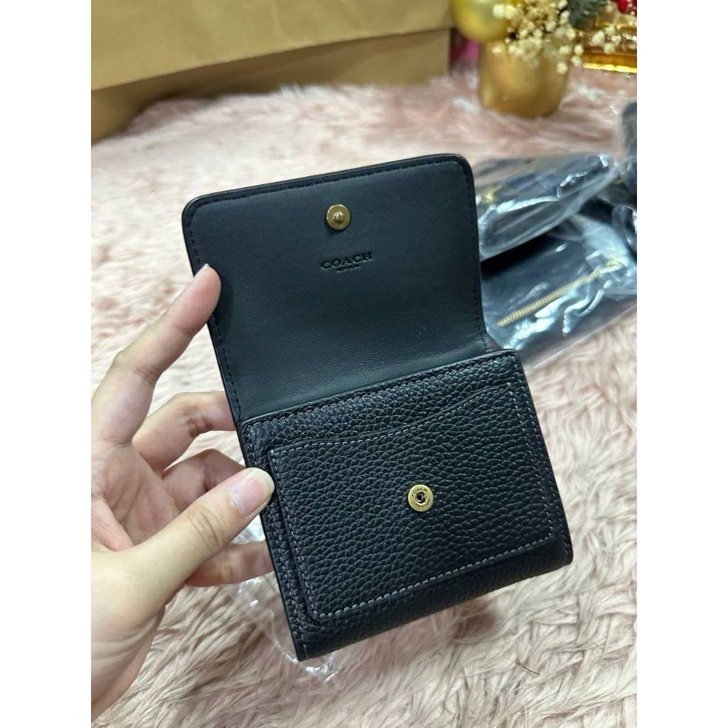 ORIG & IMPORTED CCH Retail Mila Small Flap Trifold Black/Beige/Taupe/Brown Wallet