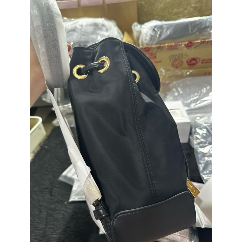 ORIG & IMPORTED with flaw MK Cara Small Nylon Backpack Black Bag